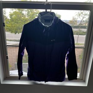 Girls Marmot purple hooded windbreaker / rain jacket size large